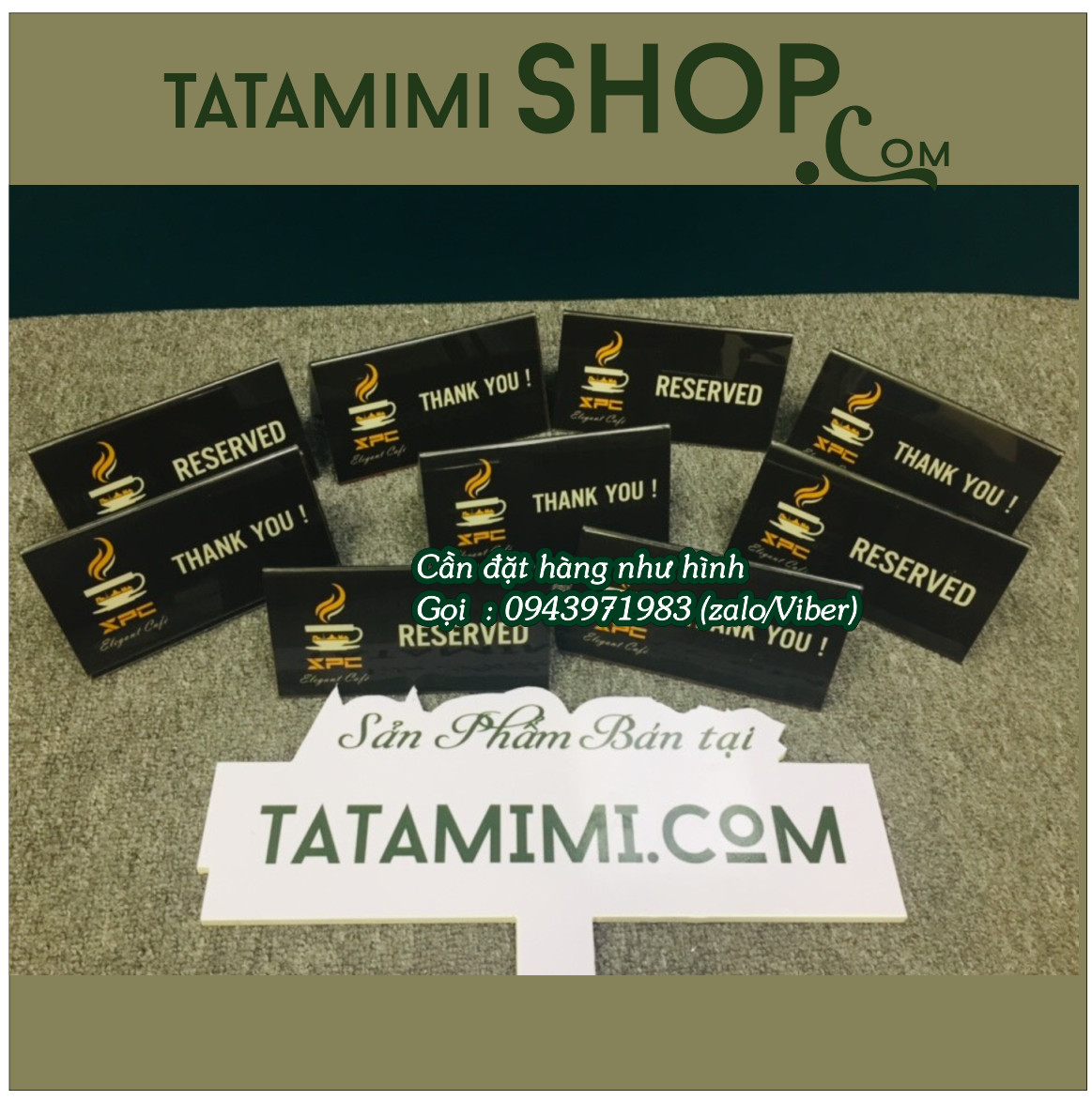 Bảng chữ A in decal 2 mặt với 2 nội dung khác nhau