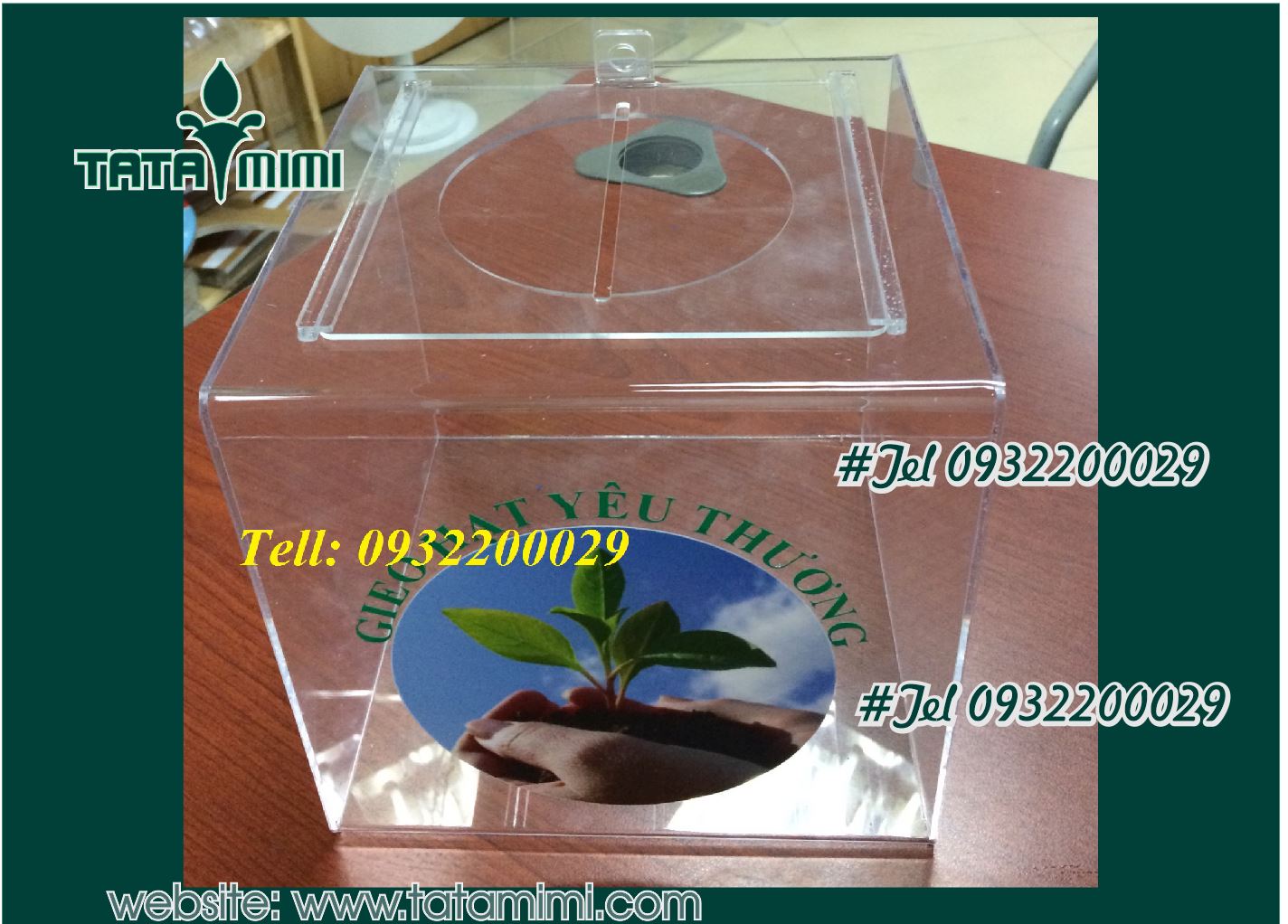 Thùng phiếu mica trong có sẵn