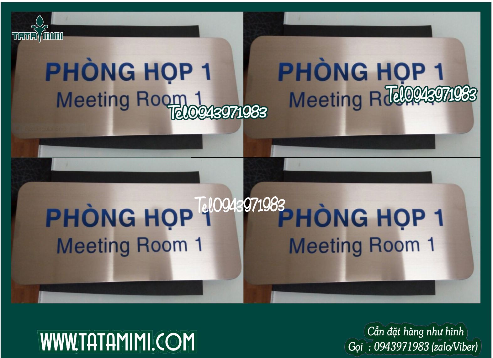 Biển phòng ban từ inox màu bạc