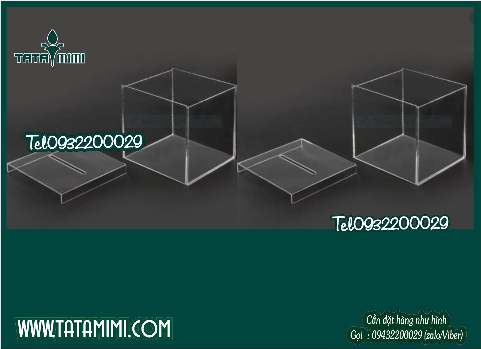 Hộp chụp làm từ mica 5mm để bảo vệ sản phẩm