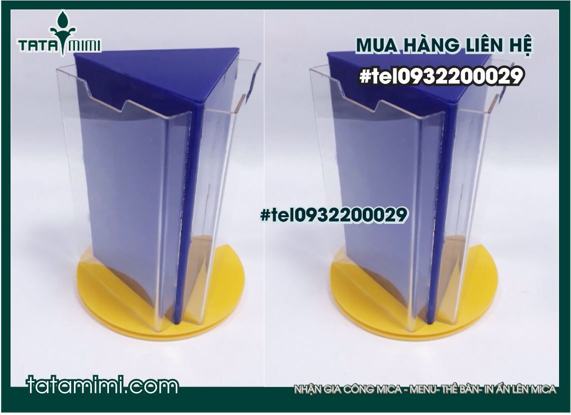 Kệ mica 3 mặt để bàn