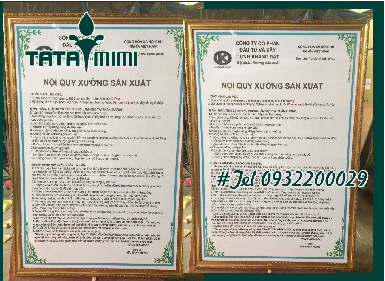 Biển nội quy được in trên inox