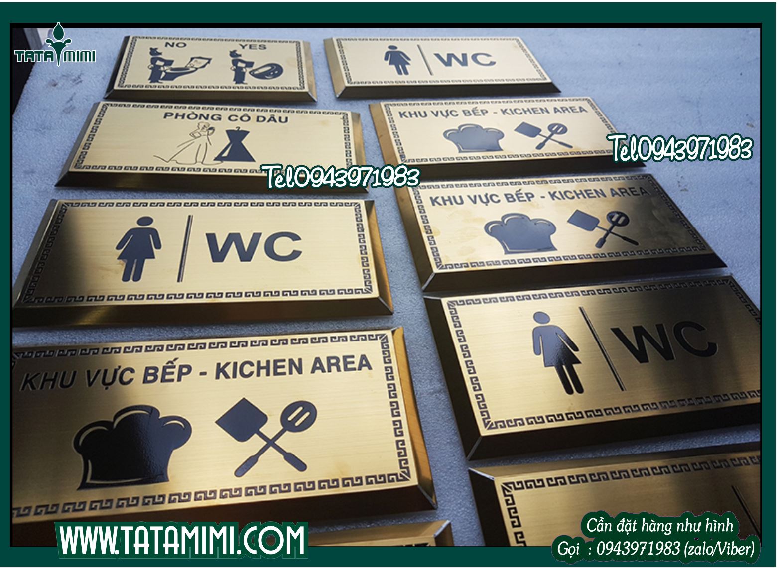 Bảng phòng ban in UV từ inox