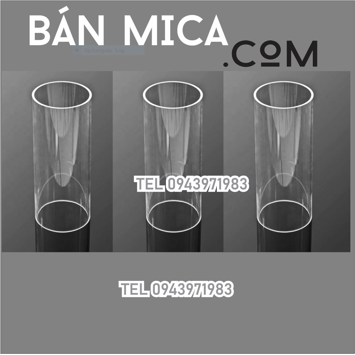 Ống mica đường kính bao nhiêu phải đặt hàng