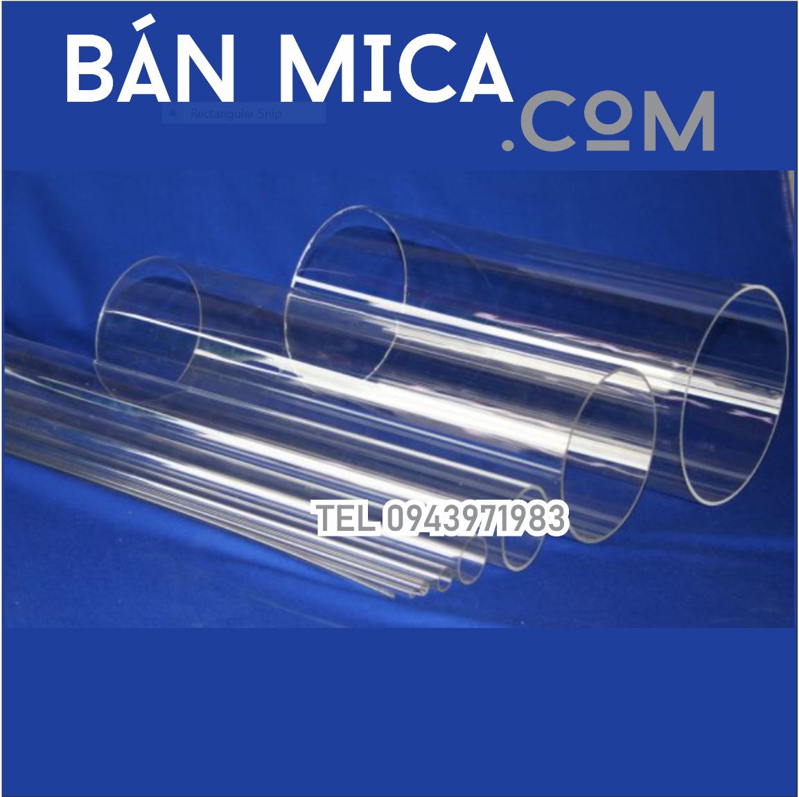 Ống mica d60mm dày 2mm dài 50cm có sẵn hàng