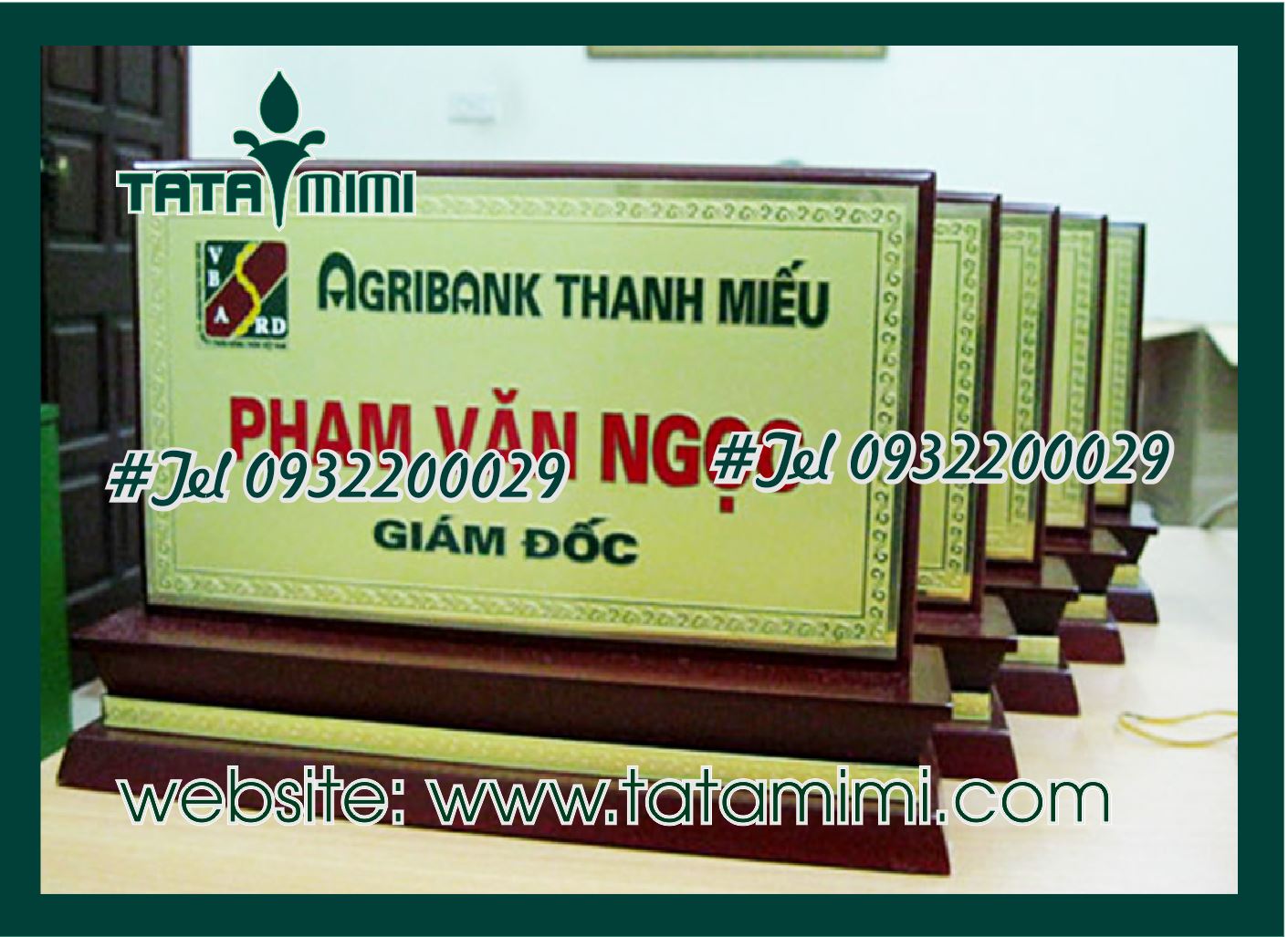 Biển chức danh inox sang trọng sắc nét
