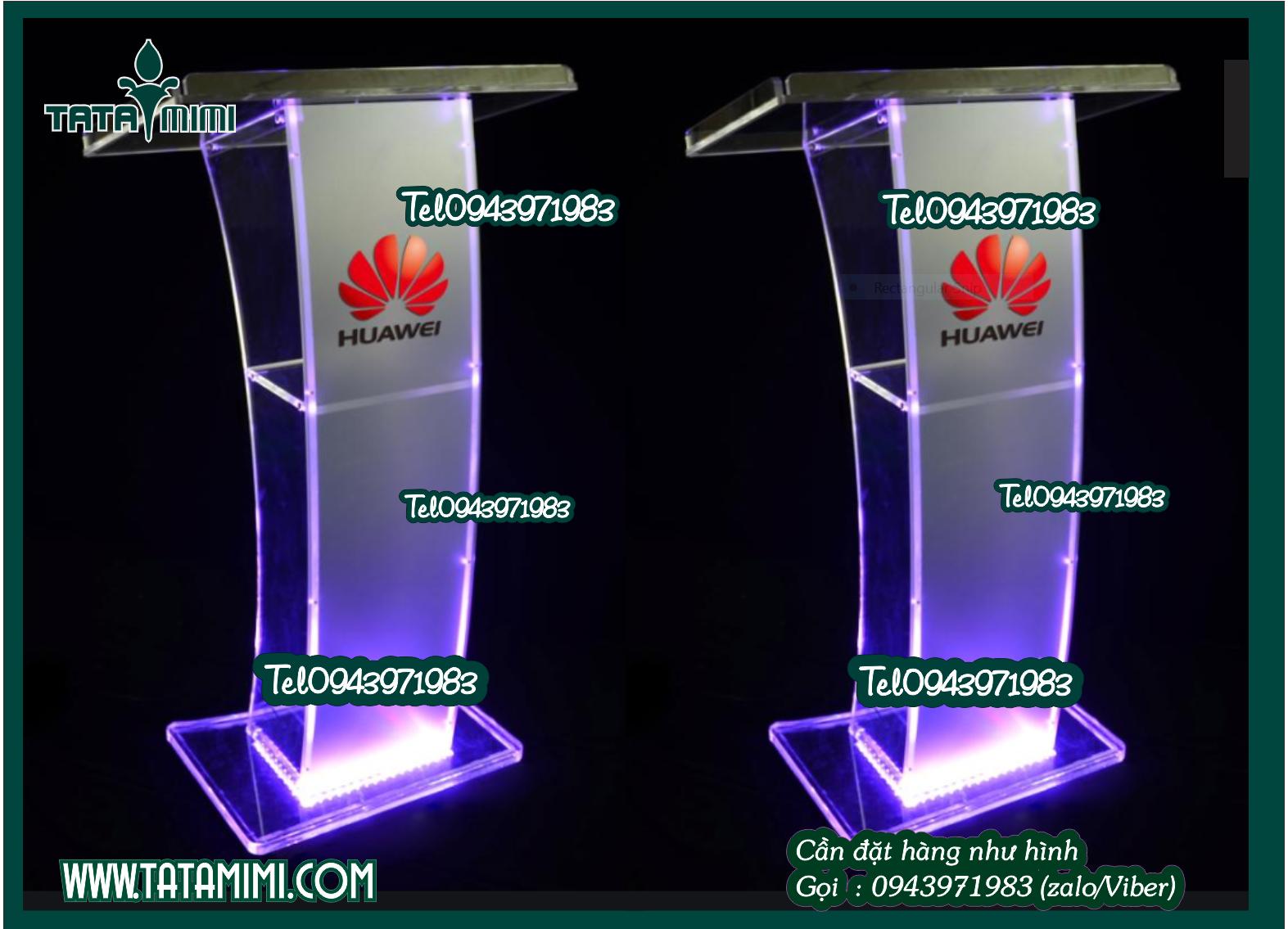 Bục phát biểu được làm từ mica 8mm sang trọng