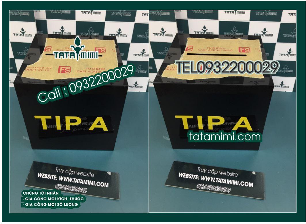 Tip box mica có sẵn kích thước