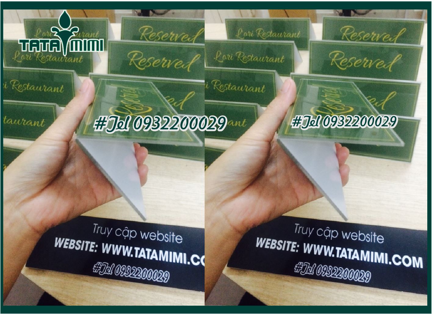 Mica uốn chữ A in decal