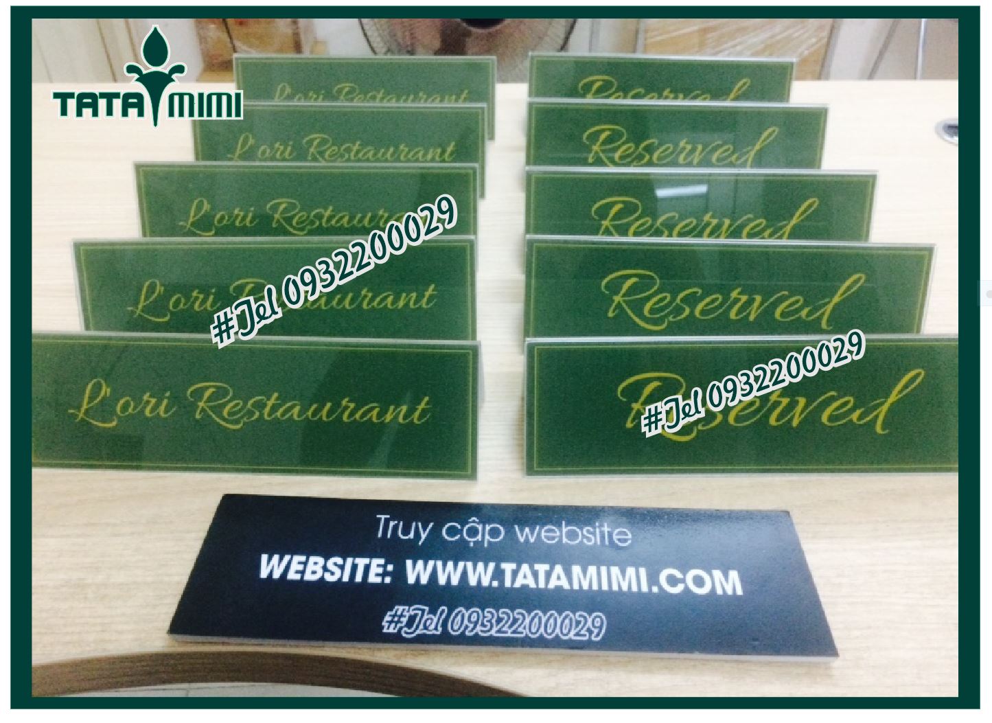 Mica uốn chữ A in decal