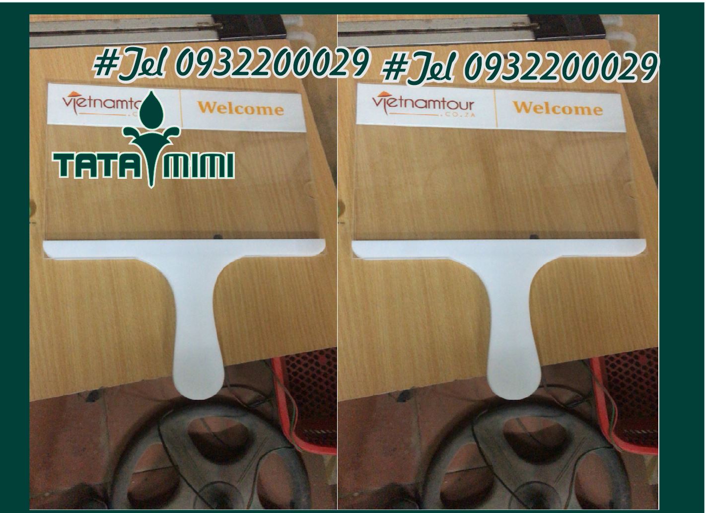 Biển cầm tay nên in logo kích thước sao