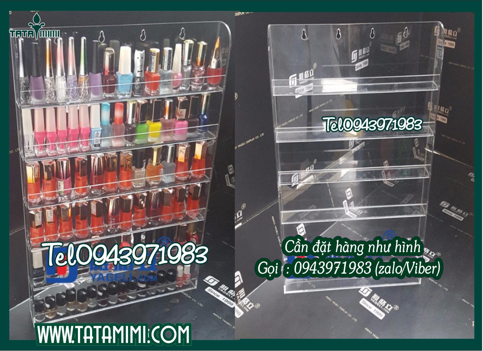 Kệ trưng bày sản phẩm cho cửa hàng mỹ phẩm