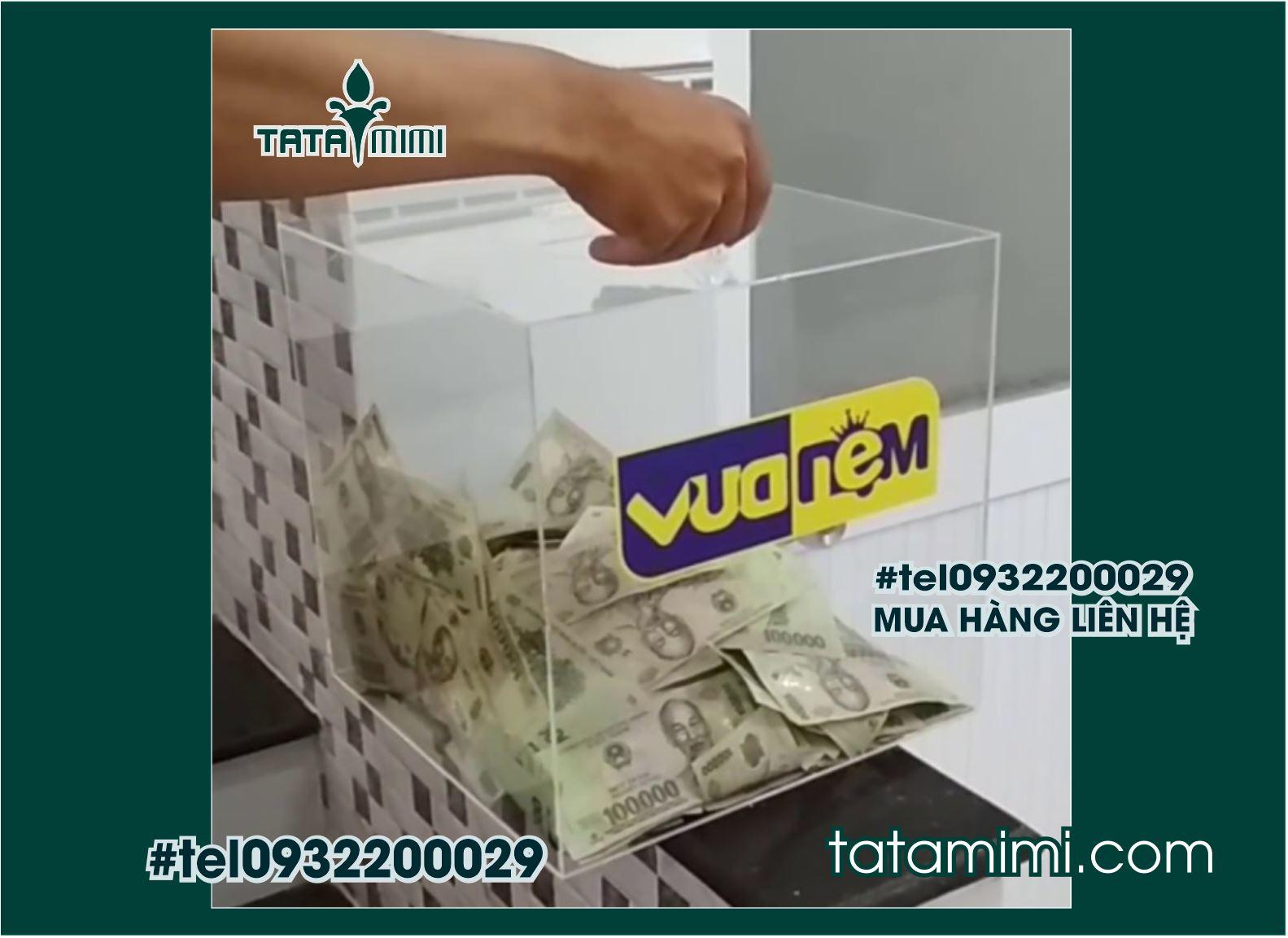 Thùng phiếu mica trong có sẵn