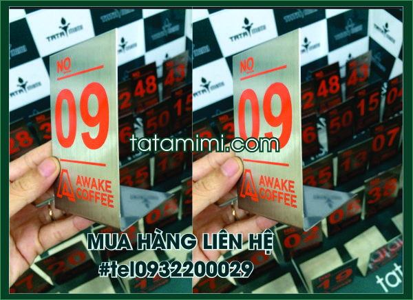 Kệ mica đánh số thứ tự