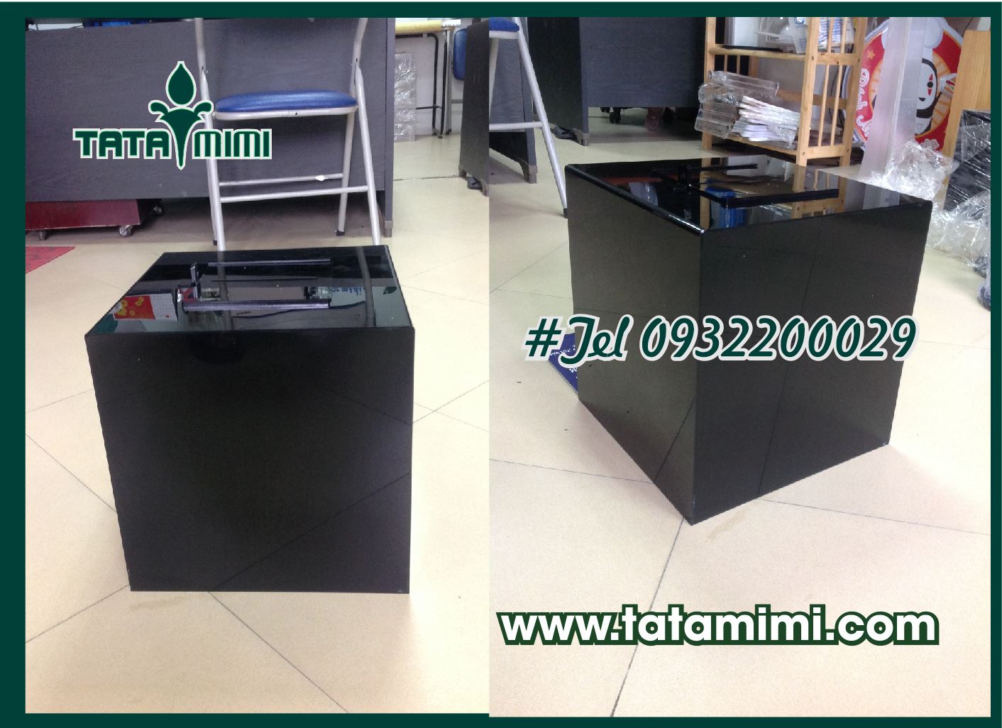 Thùng tip có sẵn từ mica màu 2mm