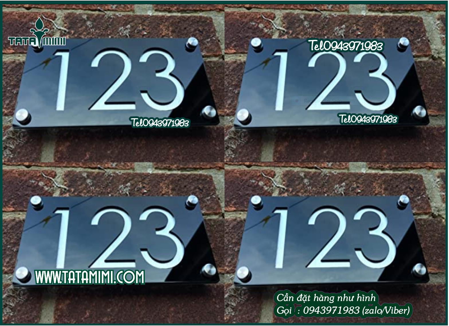 Biển nhà ở biển số nhà làm bằng inox