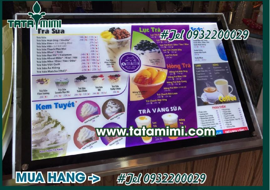 Menu led thay thế cho menu giấy