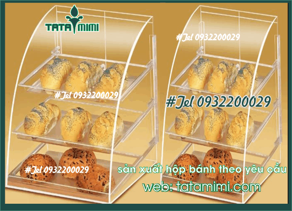 Tủ để bánh nhiều ngăn từ mica
