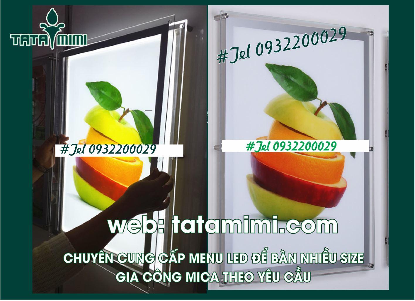 Biển led mica – hộp đèn led bằng mica