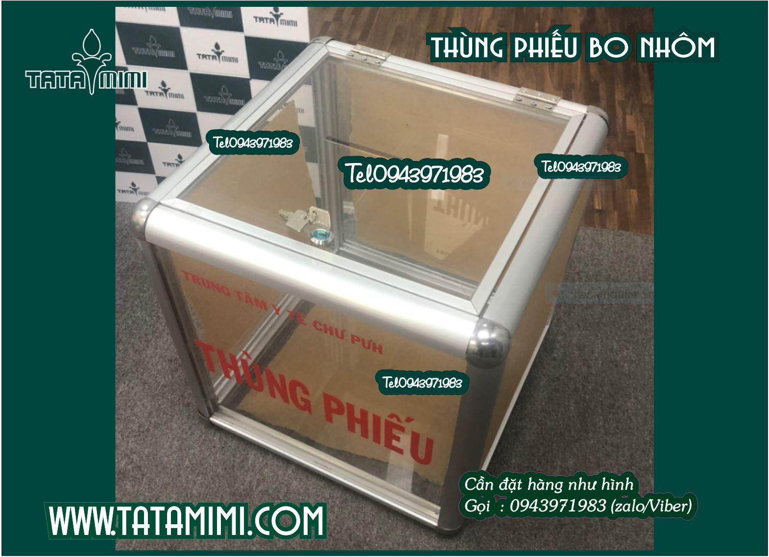 Hòm phiếu được bo nhôm màu trắng