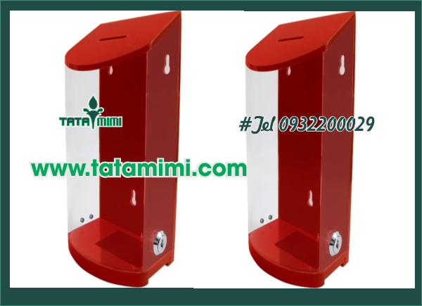 Thùng tip bằng mica màu kèm ổ khoá