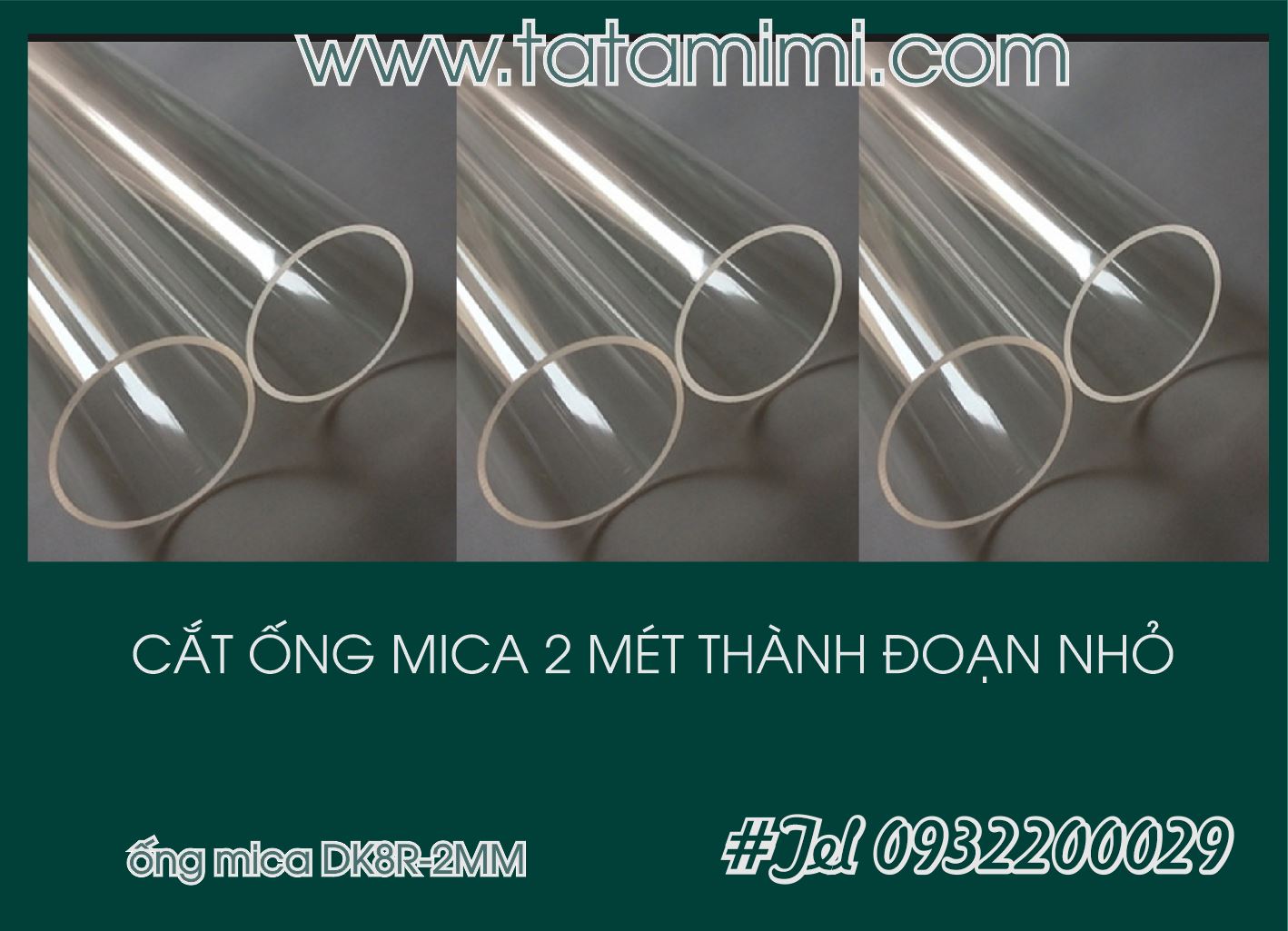 Ống mica có sẵn được cắt rời