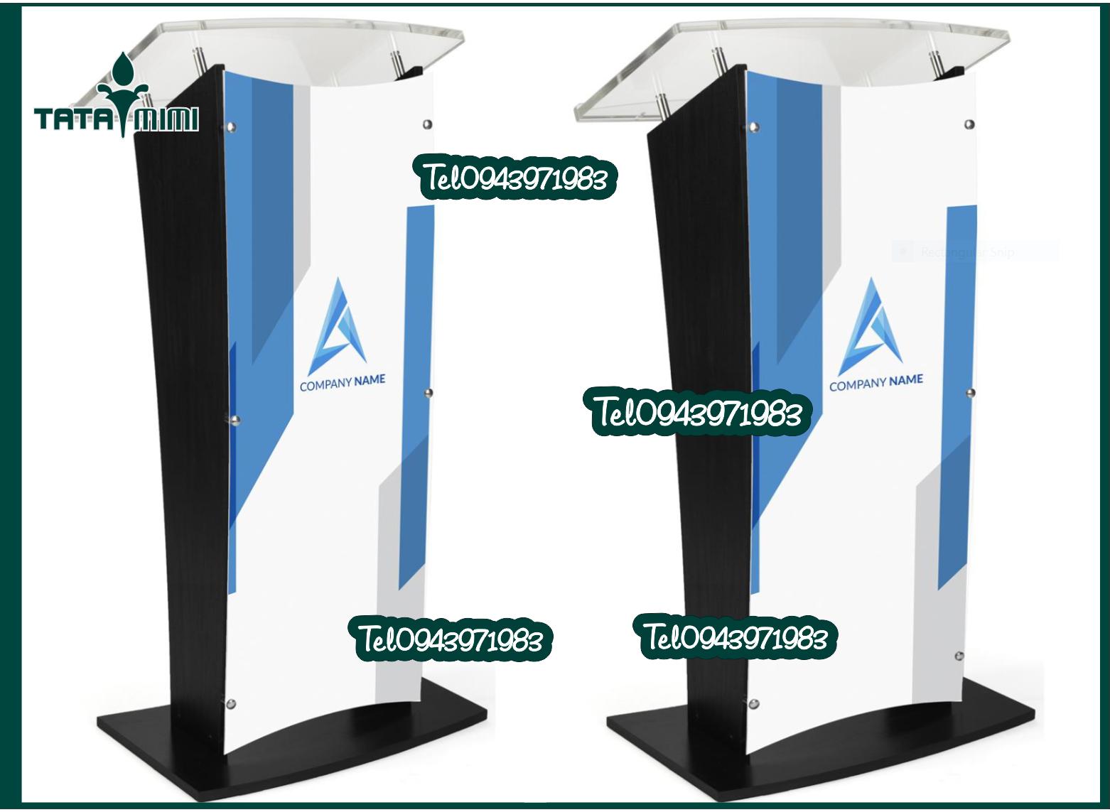 Bục phát biểu mica được kết hợp từ 2 độ dày mica
