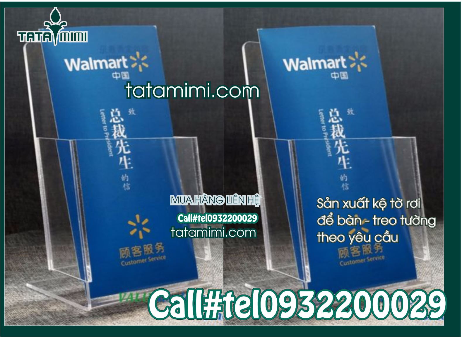 Kệ tờ rơi để bàn với các kích thước khác nhau
