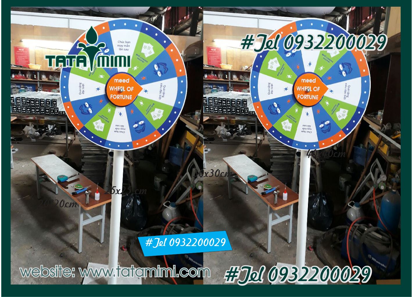 Vòng quay may mắn với nội dung thay thế được