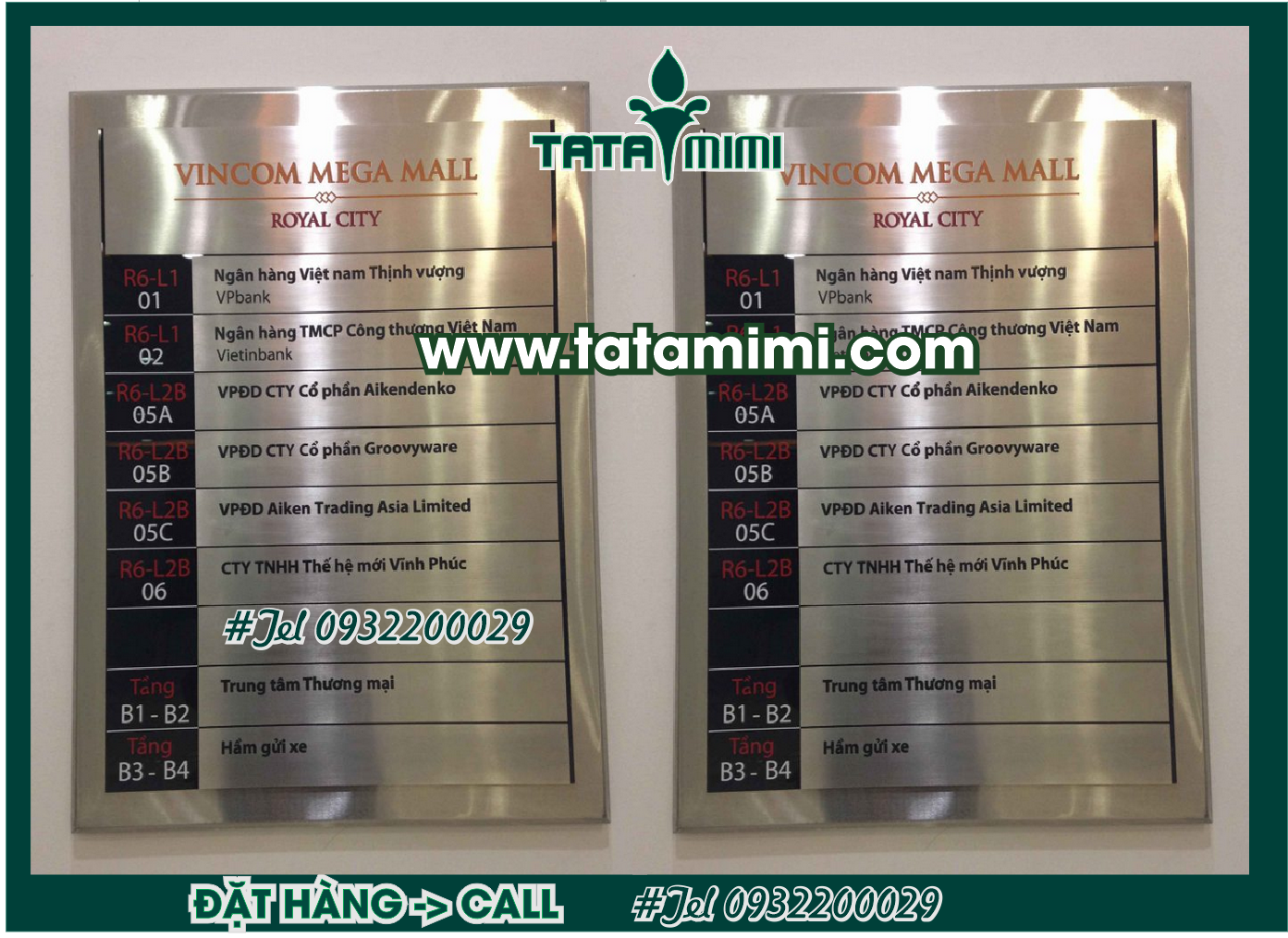Biển chỉ dẫn làm chất liệu inox