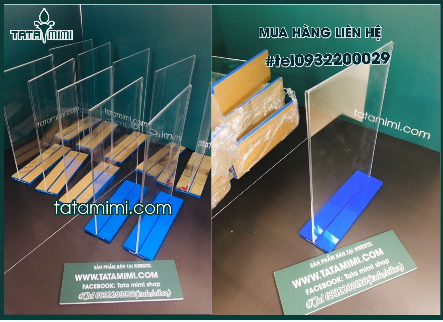 Standee để bàn từ mica