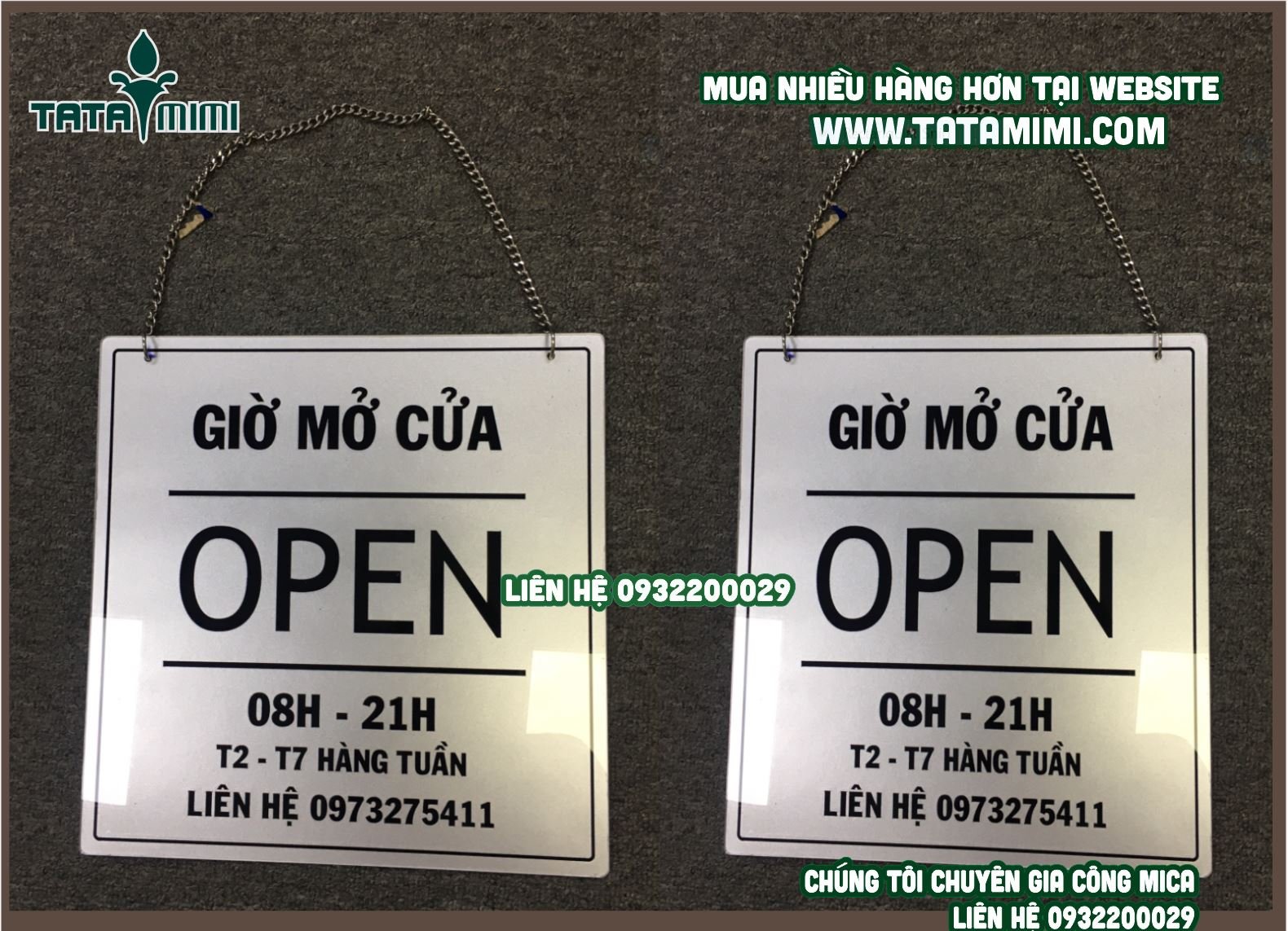 Biển treo cửa có sẵn và đặt hàng