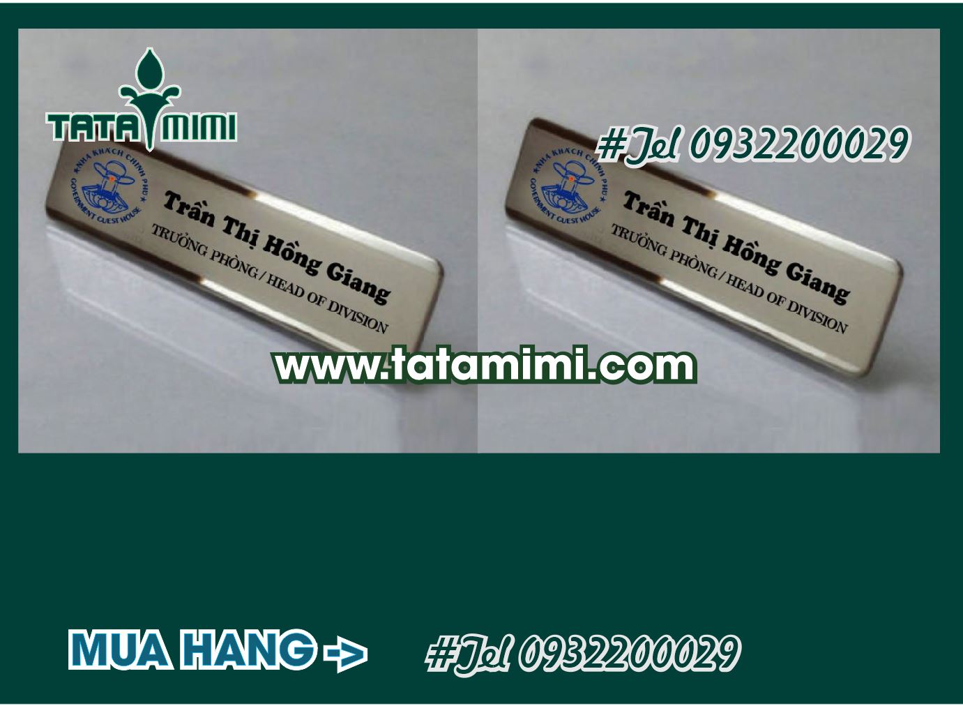 Bảng tên in trực tiếp