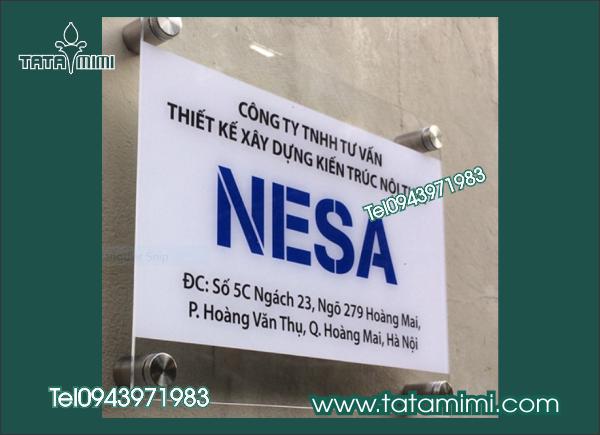 Biển lễ tân công ty