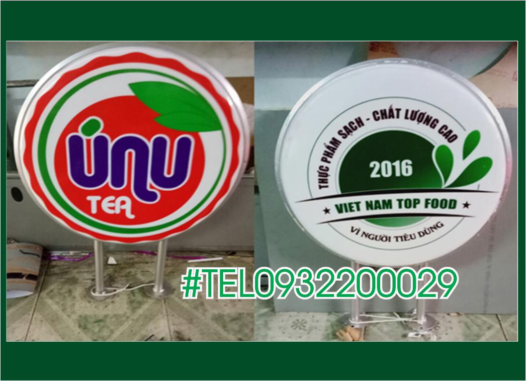 Biển công ty hút nổi có led cộng chân sắt