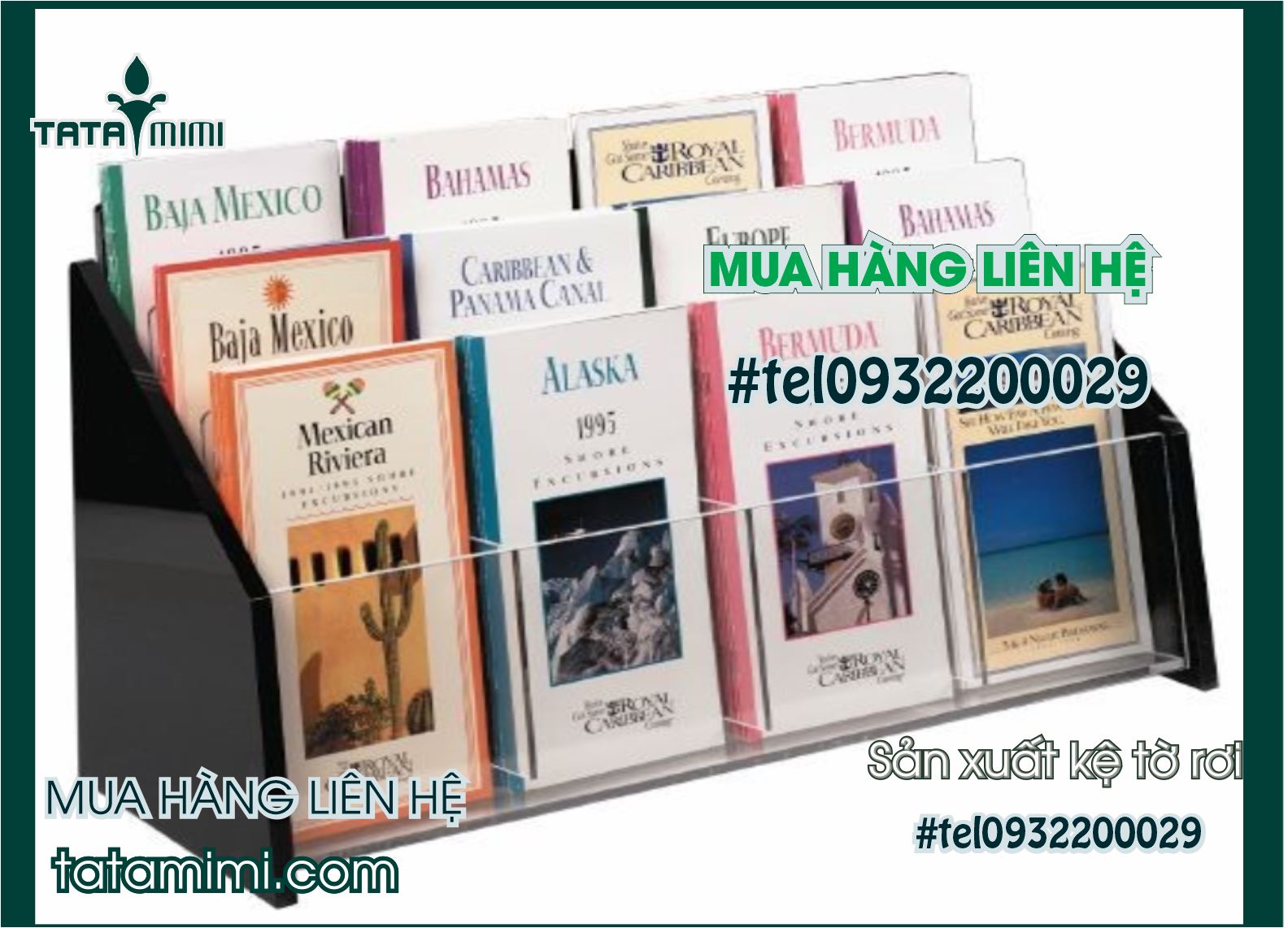 Kệ để giấy tờ ở quầy lễ tân