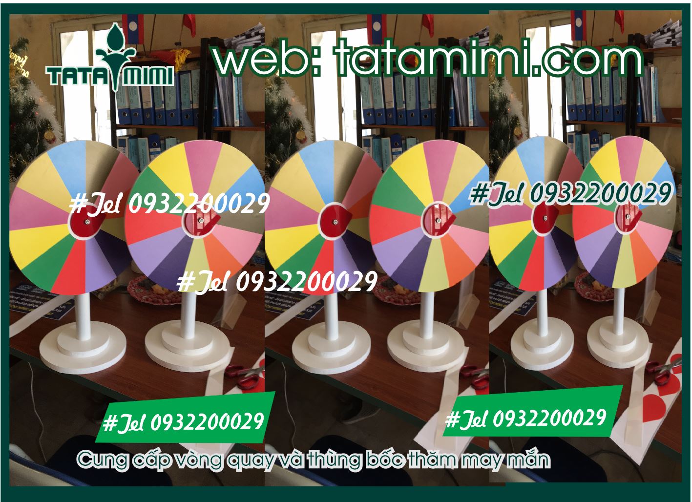 Vòng quay trúng thưởng –may mắn từ sắt và gỗ
