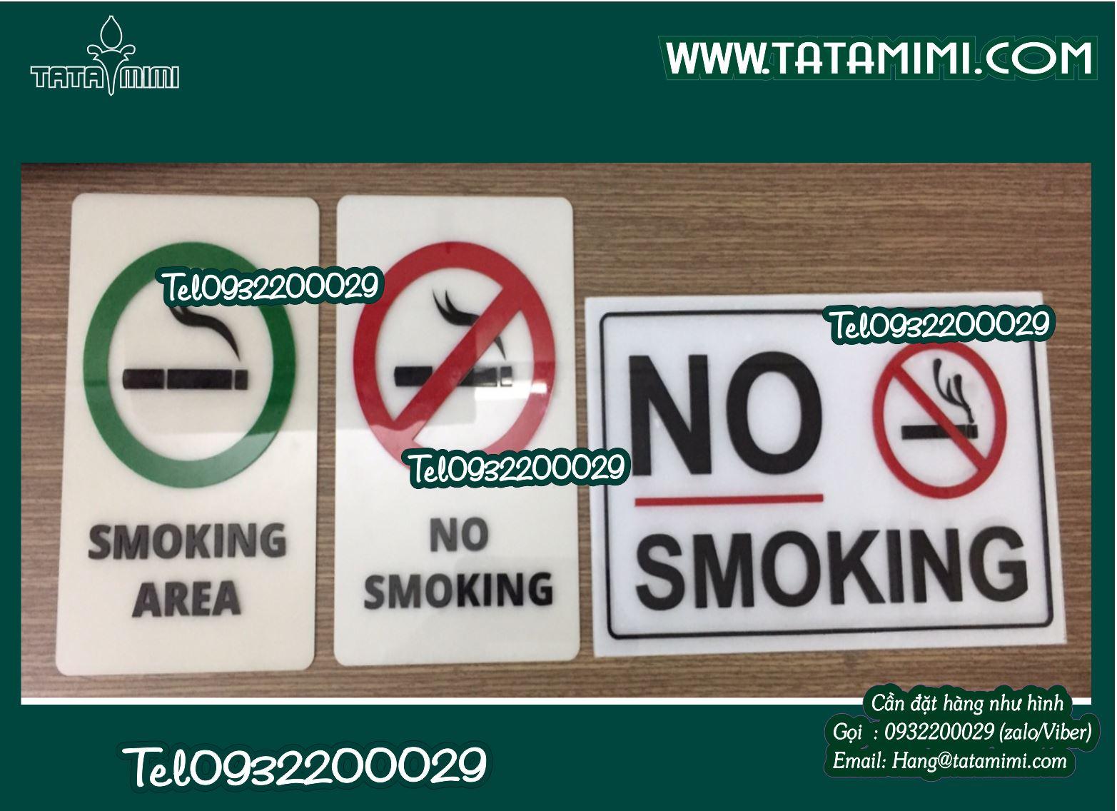 Bảng cấm hút thuốc uốn chữ A hoặc dán tường