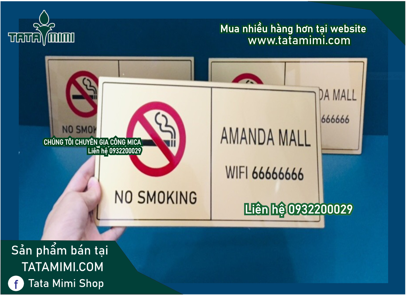 Bảng cấm hút thuốc làm riêng cho nhà hàng