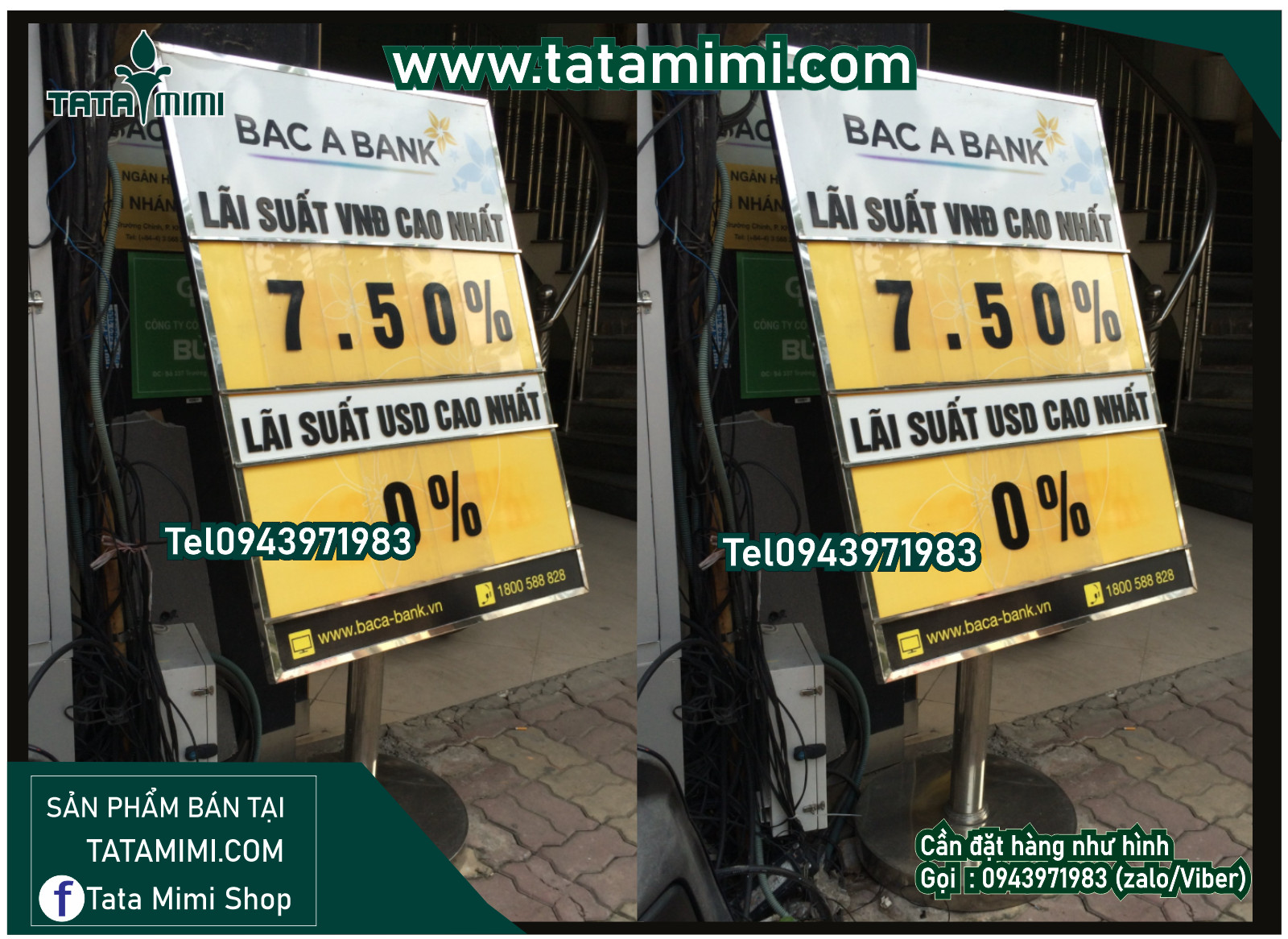 Nhận cung cấp các loại biển lãi suất ngân hàng giá rẻ