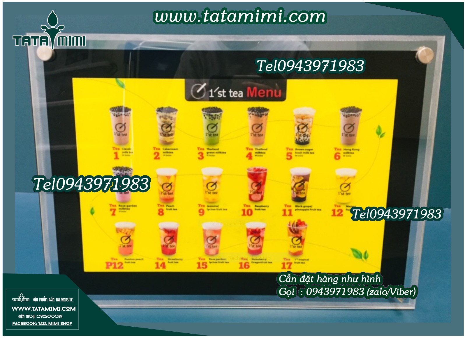 Bảng menu phát sáng làm từ chất liệu gì