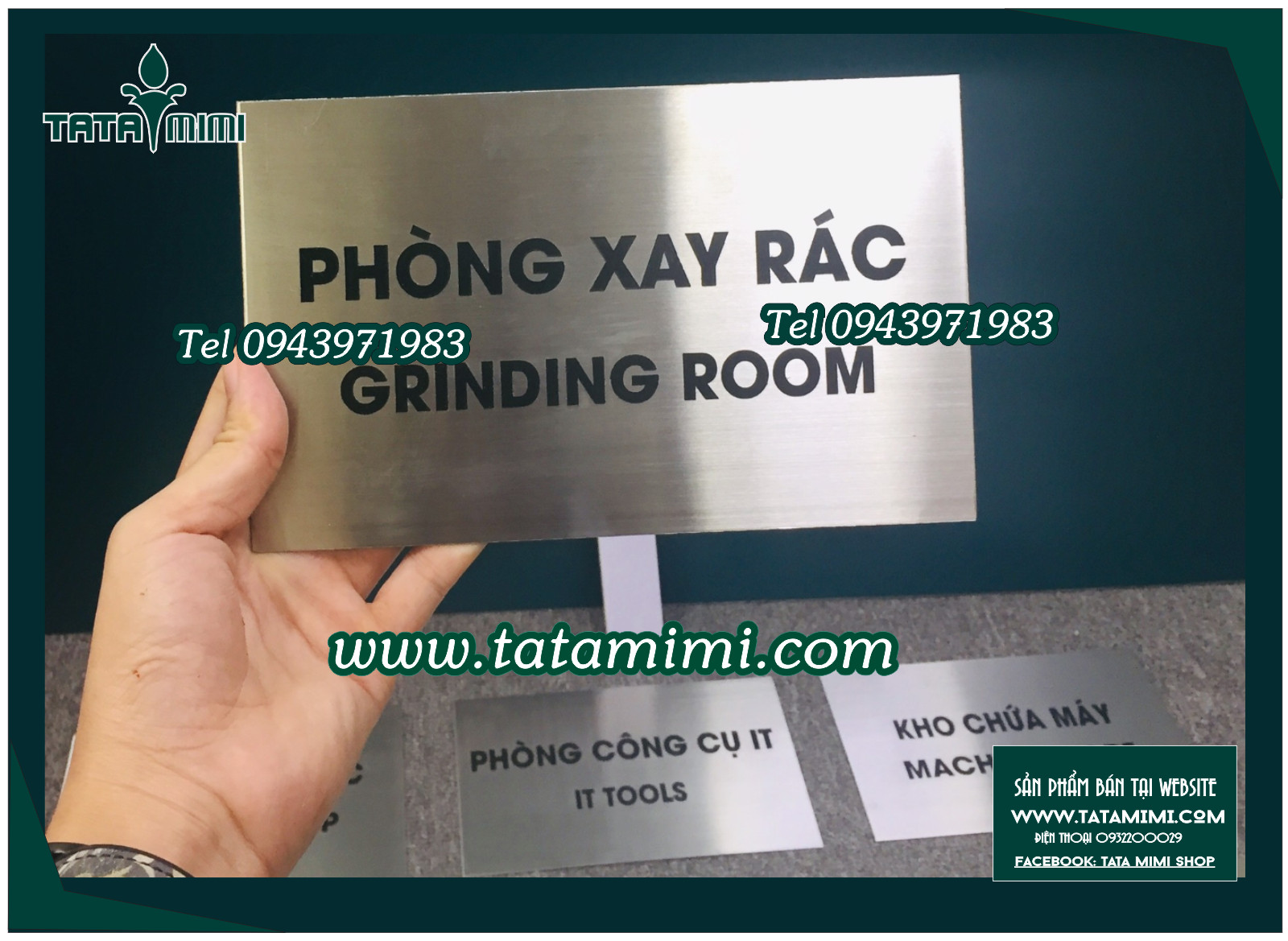 Biển phòng ban trong công xưởng từ inox in UV