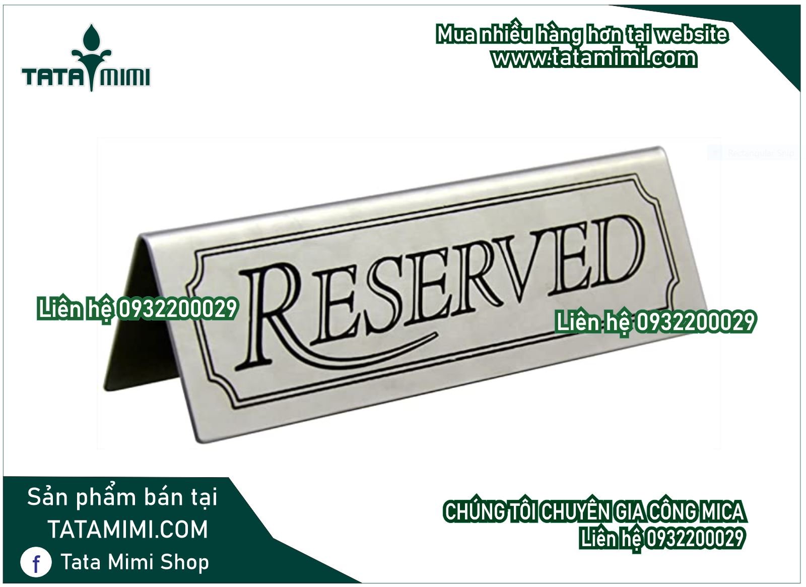 Bảng đặt bàn thay thế được hay in decal