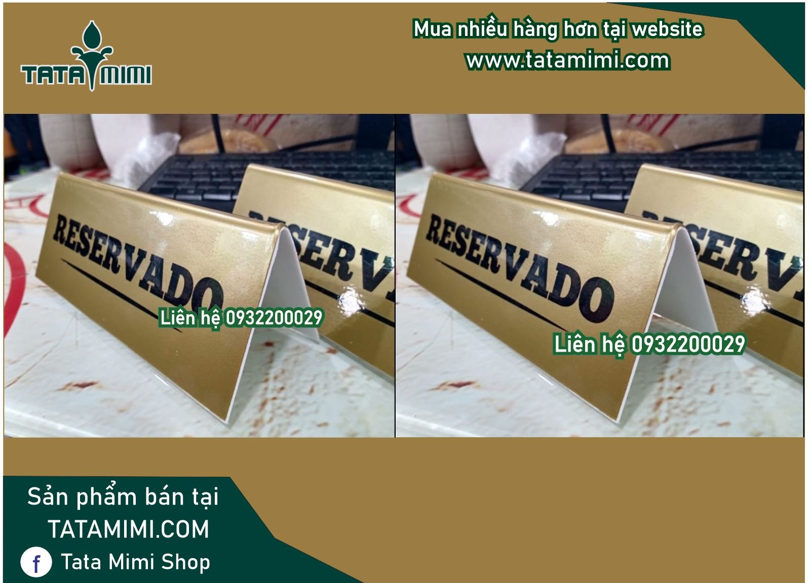 Bảng “reserved” làm từ các chất liệu