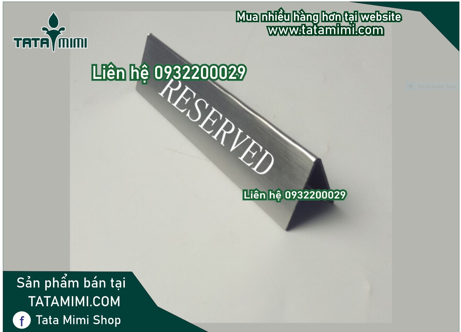 Biển đặt bàn chữ A ở nhà hàng khách sạn