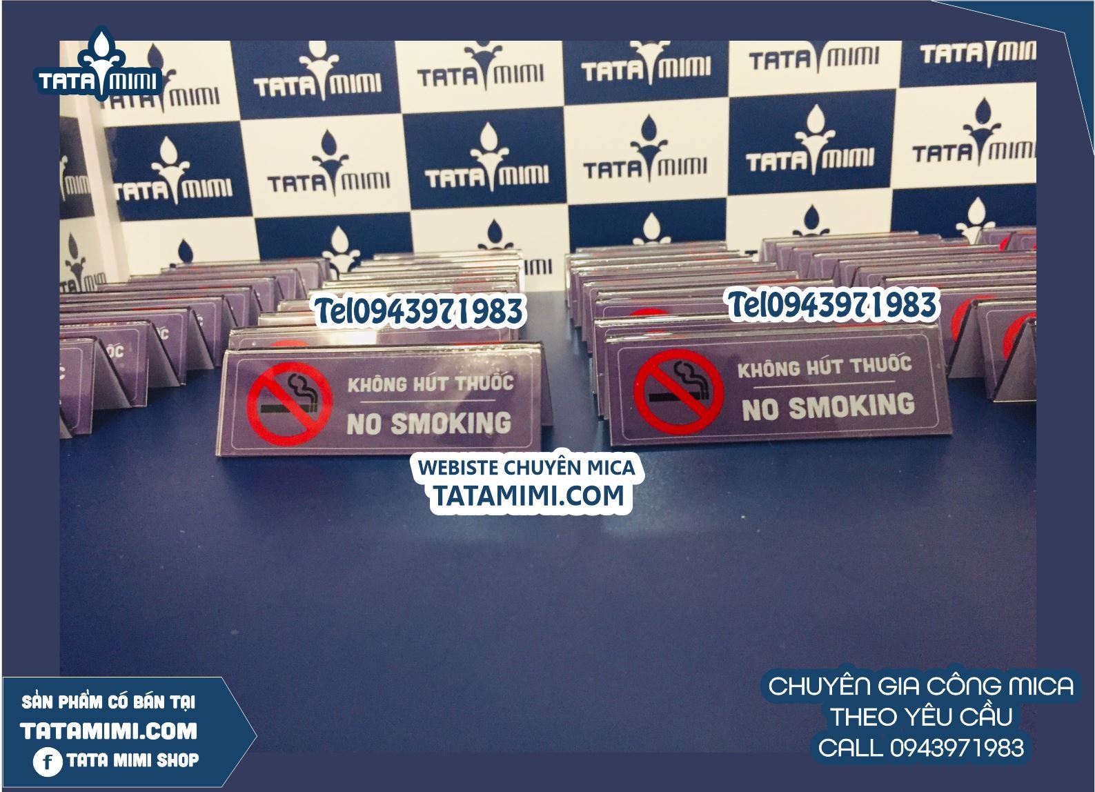 Biển cấm hút thuốc lá mica