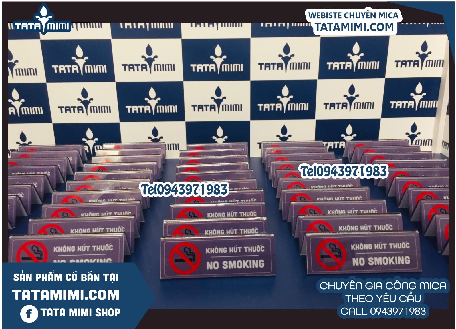 Biển cấm hút thuốc lá mica