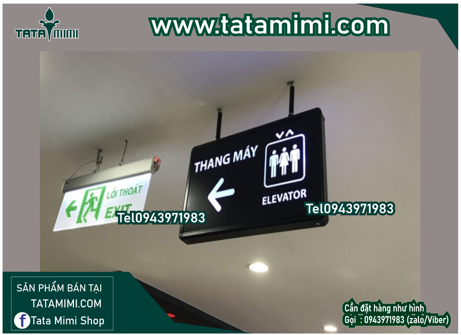 Hộp đèn chỉ dẫn có led siêu sáng