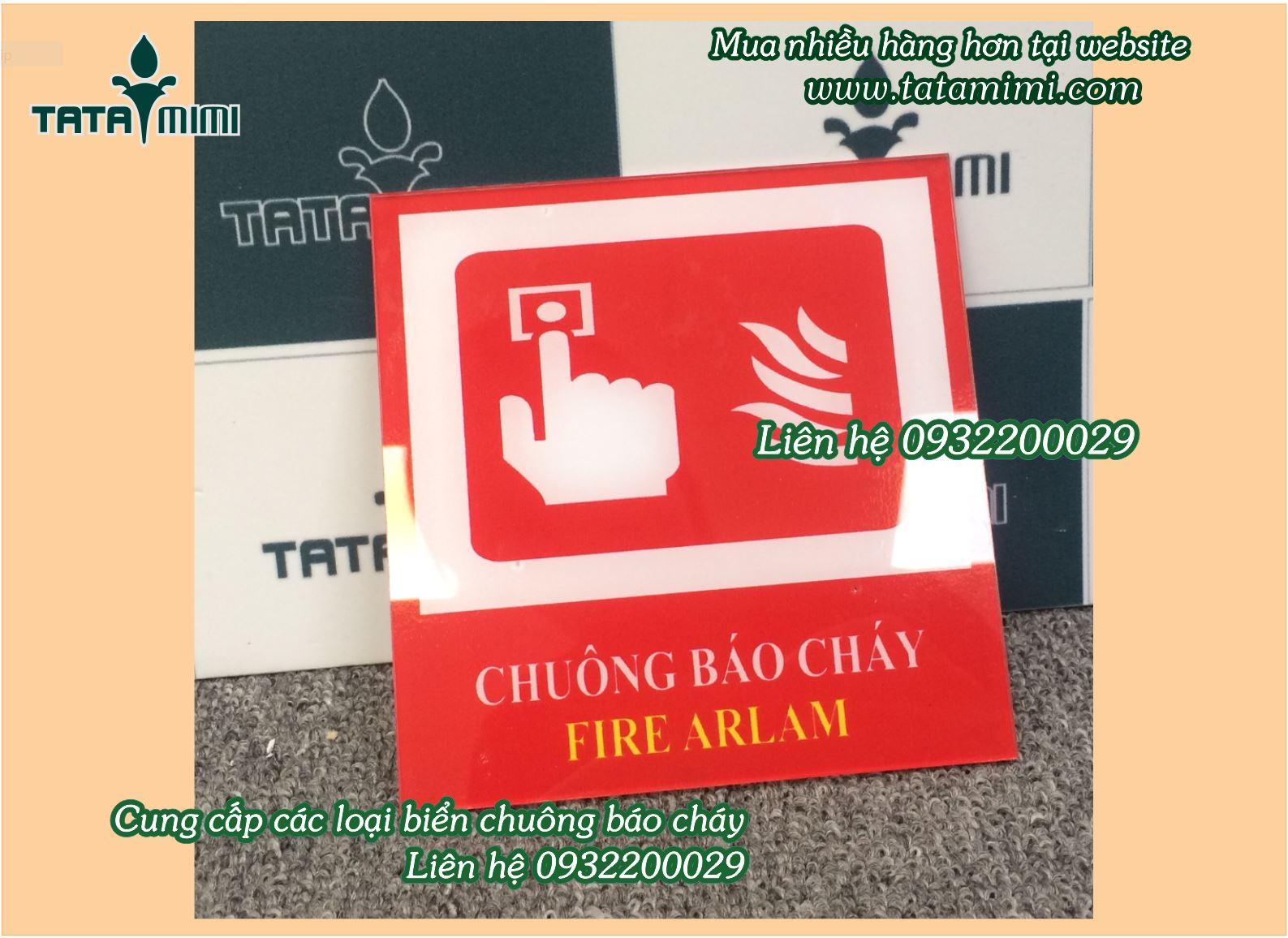 Bộ biển báo cháy bằng mica