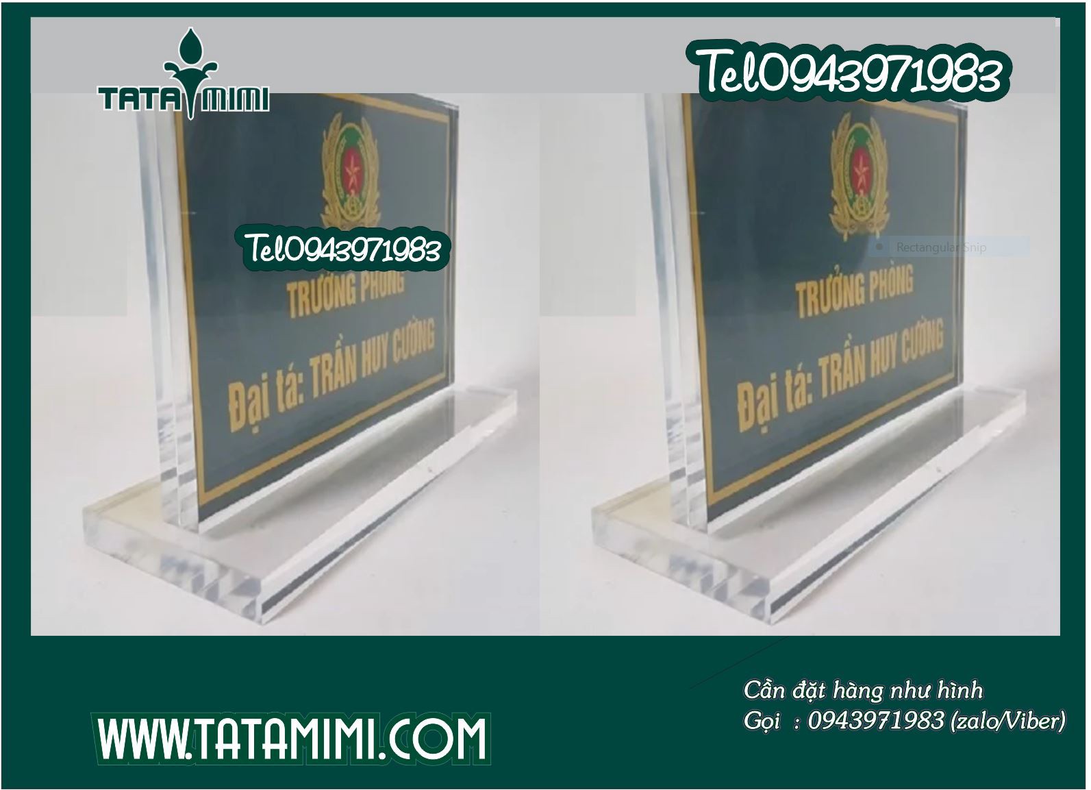 biển chức danh để bàn